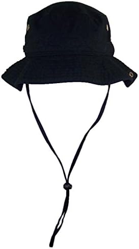 Tropic Hats Summer Floppy/Bucket W/Snap Up Sides, Chin Strap & Mesh Air Holes
