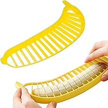 Guyuyii Banana Slicer Tool for Kids | Safer Than Knife ABS Plastic + Stainless Steel Cutter for Cereal, Oatmeal & Dehydrator Chips | Uniform Slices for Healthy Snacks | Dishwasher Safe Kitchen Gadget