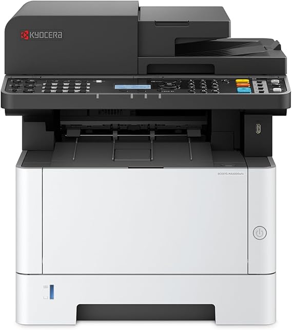 KYOCERA ECOSYS MA4000wfx Monochrome All-in-One Wireless Laser Printer (Print/Copy/Scan/Fax), up to 42ppm, Dual Scan Document Processor and Free OCR, Cloud & Mobile Utilities