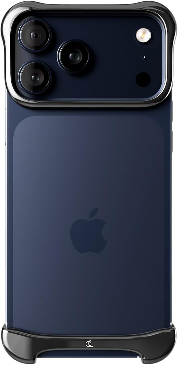 Arc Pulse AC28151i17PR iPhone 17 Pro Case, Aluminum Bumper Aerospace Grade A7075 Mirror Finishing, PVD Coating, Aluminum Alloy, Super Duralumin, Shock-Absorbing, Double Layer, Slide-On Mount, Compatible with Magsafe Aluminum and Graphite