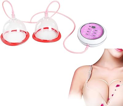 Electric Breast Enhancement Instrument, Breast Double Cup Care Instrument, Bust Lift Enhancer Machine with Keep Breasts Firm and Elastic for Women Breast Health Care, Improve Sagging Breast