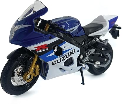 Welly Die Cast Motorcycle Blue Suzuki GSX-R750, 118 Scale