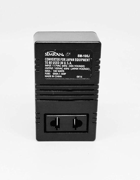 Simran SM-100J Japanese Step Down Voltage Converter, Converts USA 110V to Japan 100 Volt for Using Japanese Products in USA,100 Watt 100 Watt
