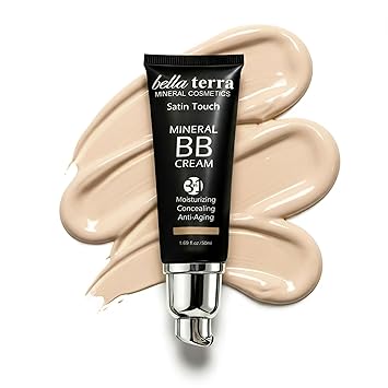 Bellaterra Cosmetics BB Cream Tinted Moisturizer & Mineral Foundation Makeup, Fair 101 Lightweight, Oil-Free, Buildable Coverage, Matte Finish, Anti-Aging Concealer, Clean Beauty, 1.69 oz