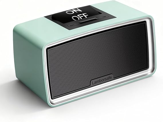 Lamborsafe One-Button Music Player for Seniors, Simple Music Player for Elderly & Dementia Patients, MP3 Player Device with 32GB TF Card, Gift for Alzheimers, Visually & Mobility-Impaired (Cyan)