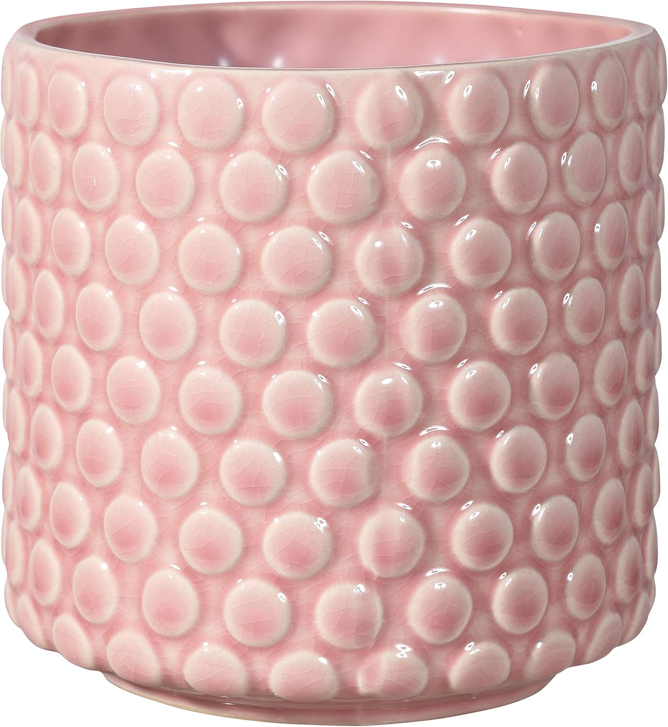 Bloomingville Stoneware Flower Pot with Polka Dots, Rose