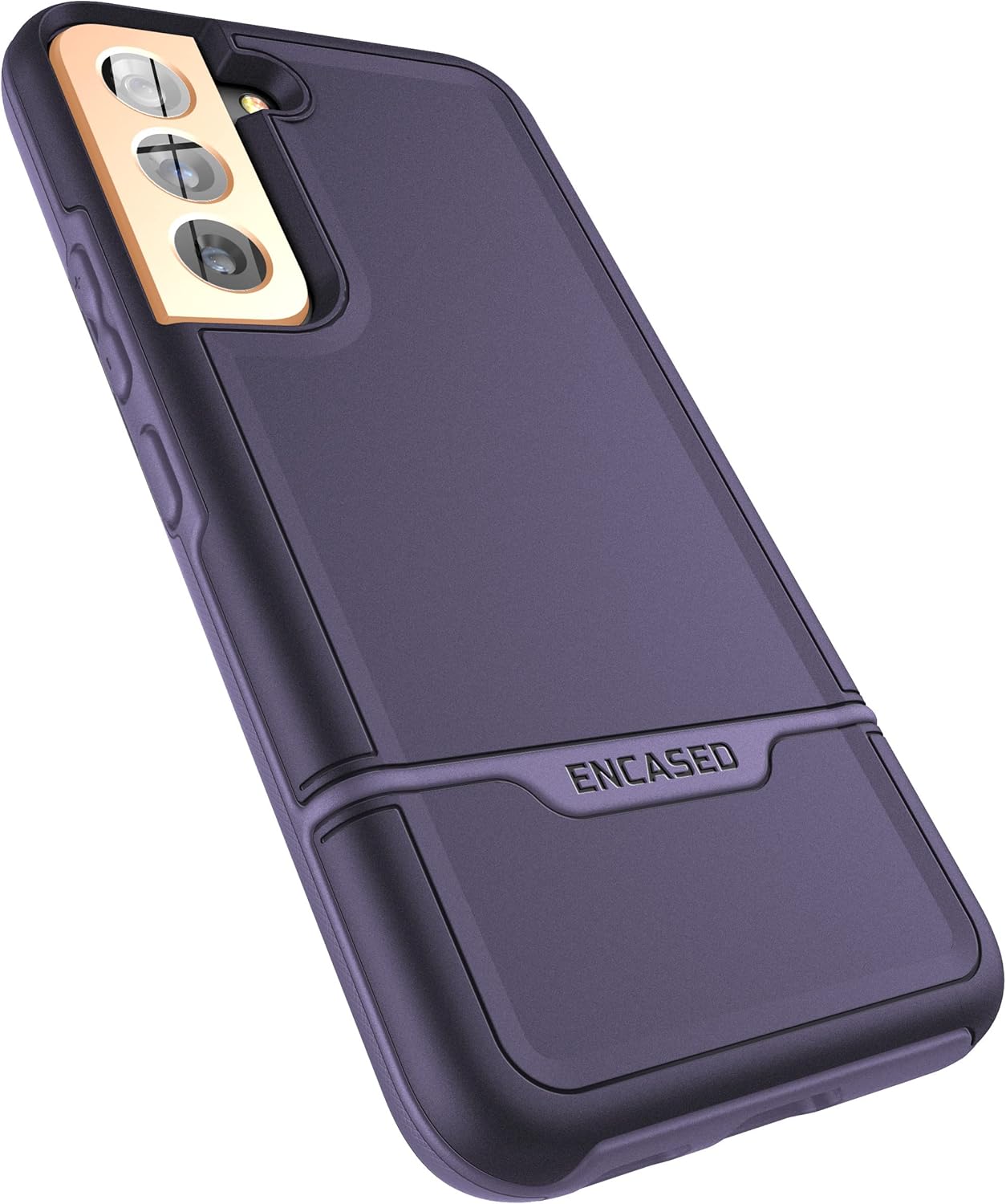 ENCASED Designed Rebel Series for Samsung Galaxy S22 Case, Protective Heavy Duty Phone Case - Purple